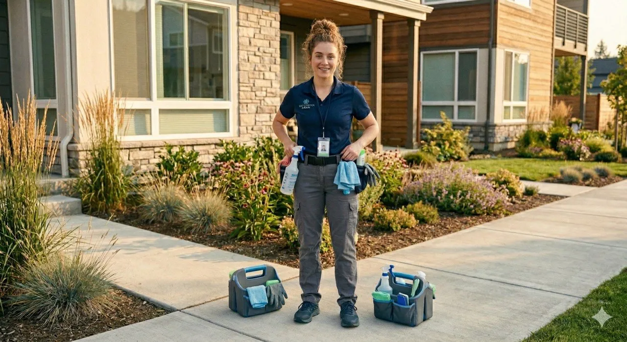 Cincy Maid team member ready for a cleaning assignment