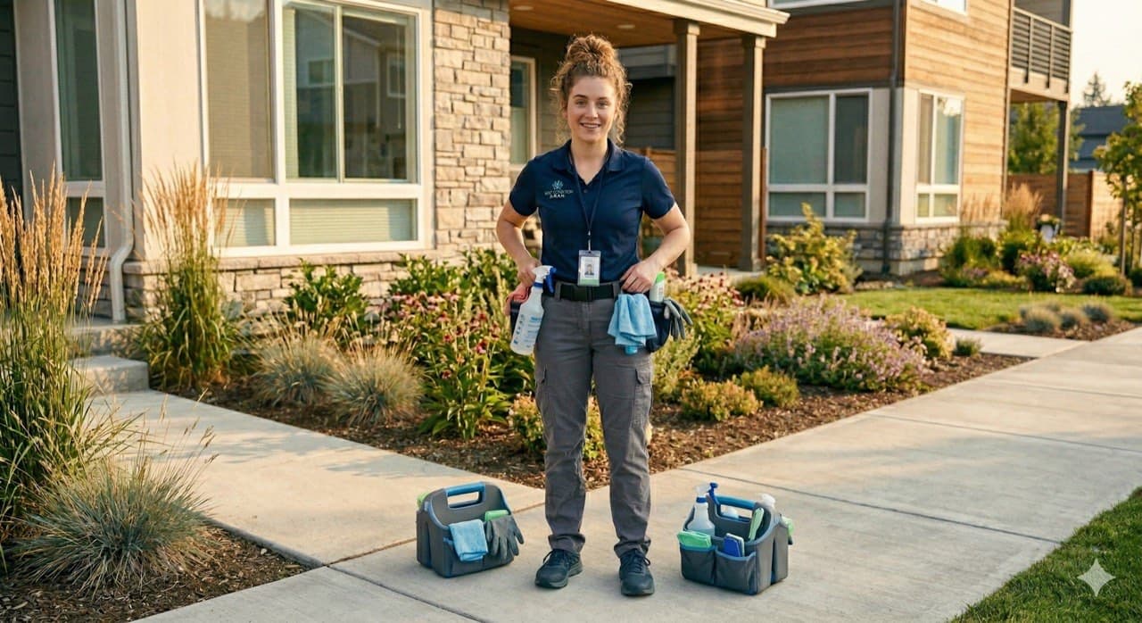 Cincy Maid team member ready for a cleaning assignment