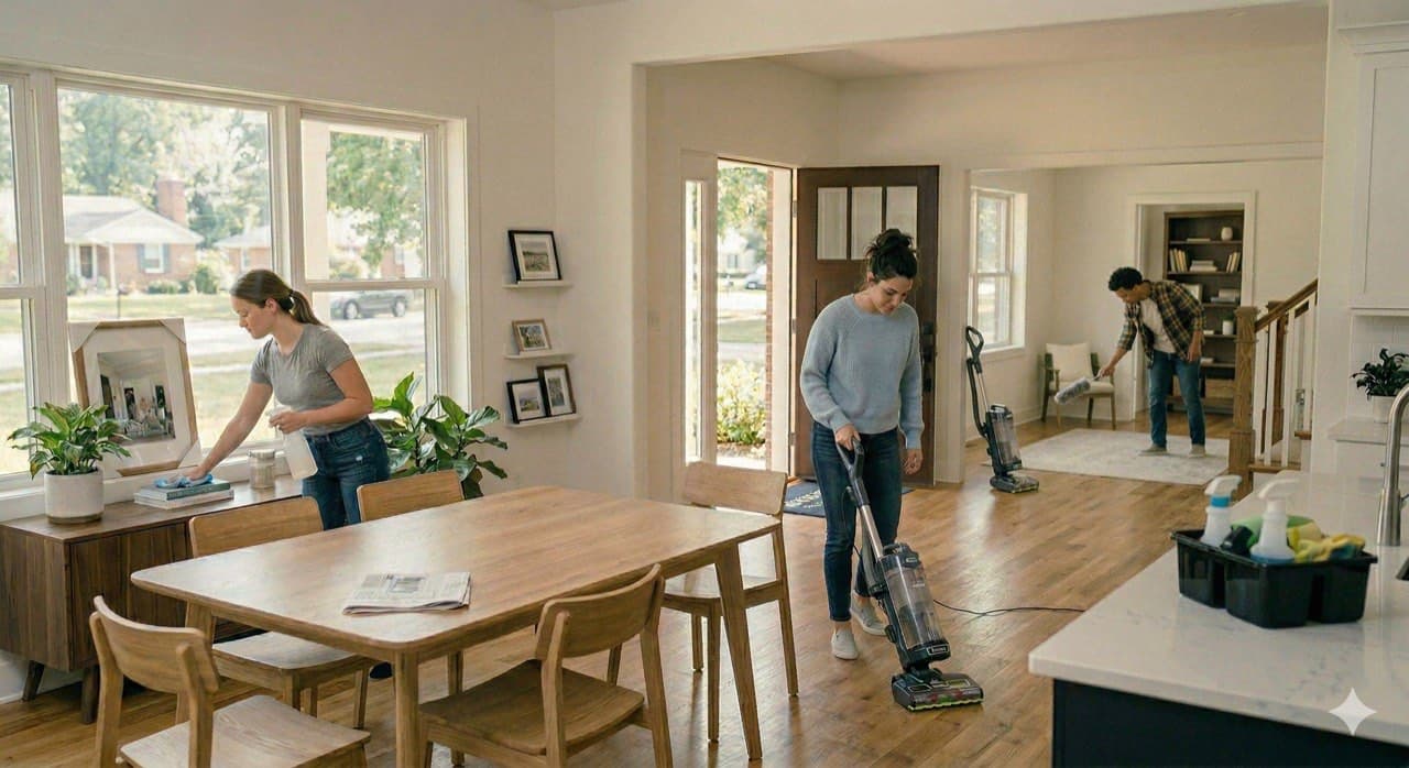 Cincy Maid cleaning team member at work in a Cincinnati home